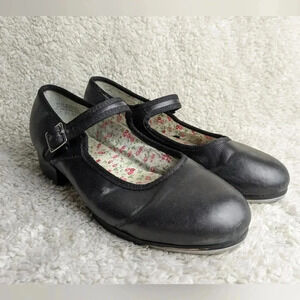 CAPEZIO Tap Dance shoes Made in Brazil size 6 black leather